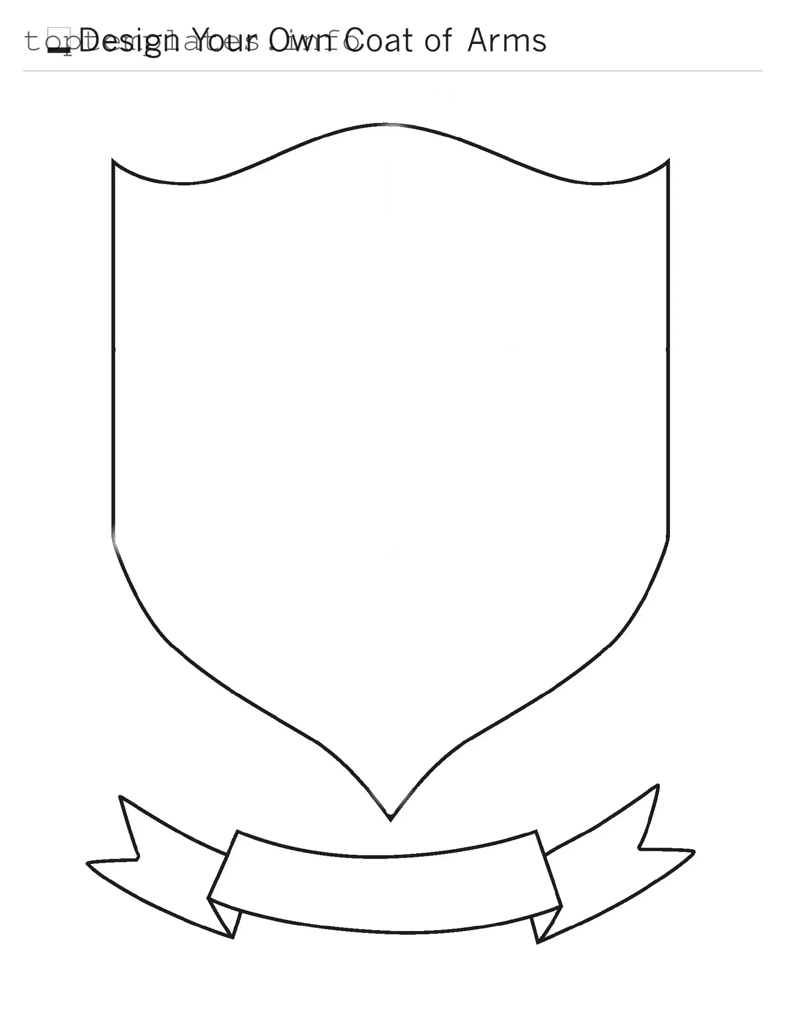 Fill in Your Coat Of Arms Form