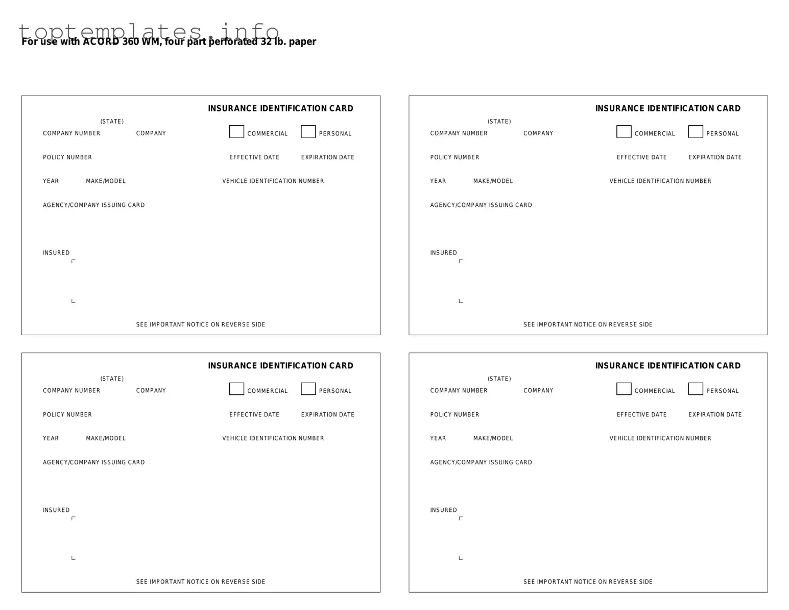 Fill in Your Acord 50 WM Form