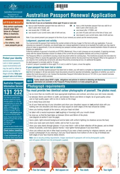Fill in Your Australian Passport Renewal Form