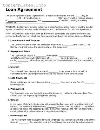 Attorney-Approved Loan Agreement Template