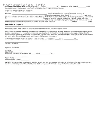 Attorney-Approved Deed Template