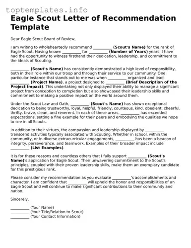 Attorney-Approved Eagle Scout Letter of Recommendation Template