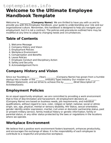 Attorney-Approved Employee Handbook Template