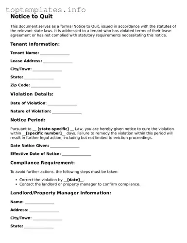 Attorney-Approved Notice to Quit Template