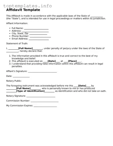 Attorney-Approved Affidavit Template