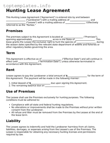 Attorney-Approved Hunting Lease Agreement Template