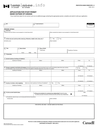 Fill in Your Imm 1294 Form