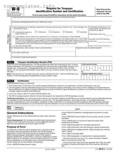 Fill in Your IRS W-9 Form