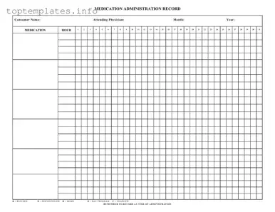 Fill in Your Medication Administration Record Sheet Form