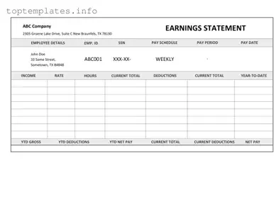 Fill in Your Independent Contractor Pay Stub Form