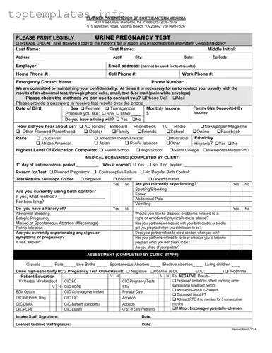 Fill in Your Planned Parenthood Proof Form