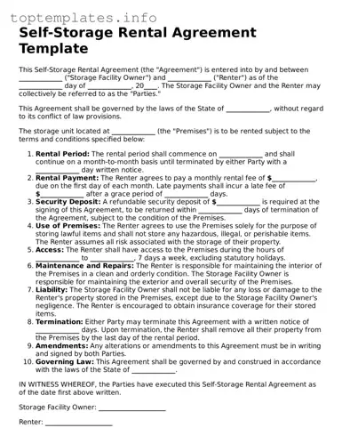 Attorney-Approved Self-Storage Rental Agreement Template