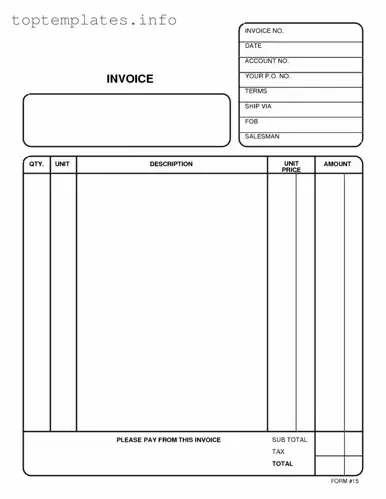 Fill in Your Free And Invoice Pdf Form