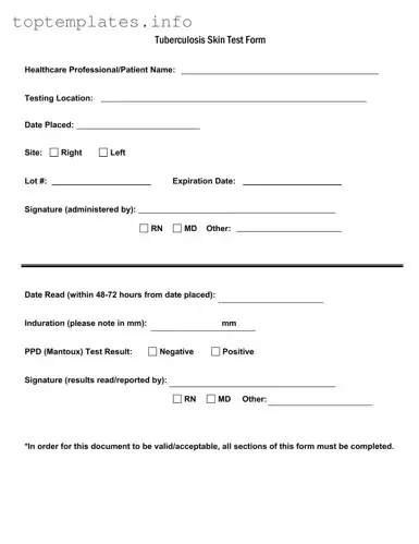 Fill in Your Tb Test Form