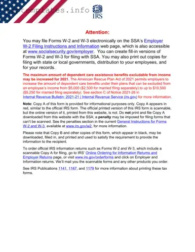 Fill in Your IRS W-2 Form