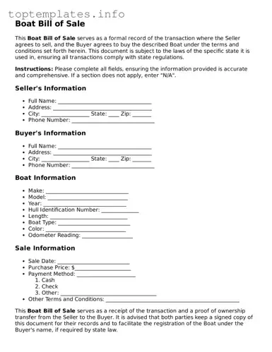Attorney-Approved Boat Bill of Sale Template