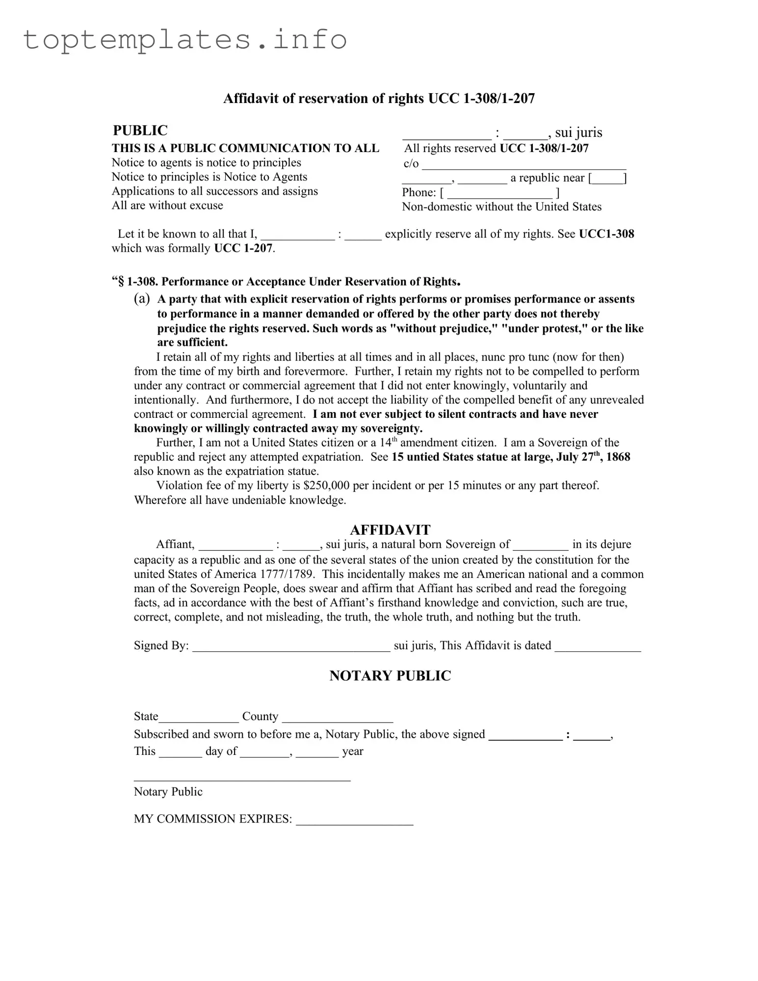 Fill in Your Ucc 1 308 Form