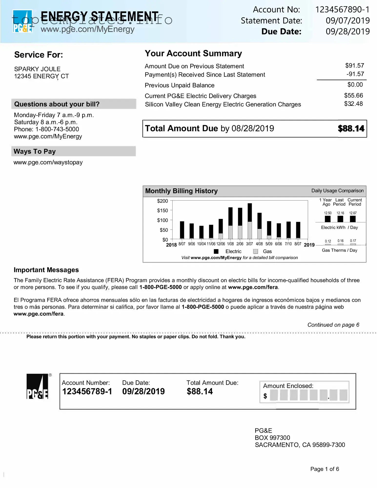 Fill in Your Utility Bill Form
